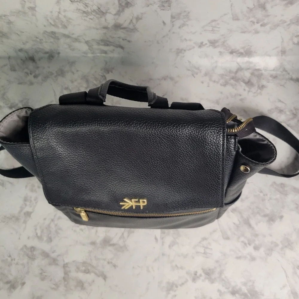 Butterscotch Classic Diaper Bag by‎ Freshly Picked Black Color Backpack